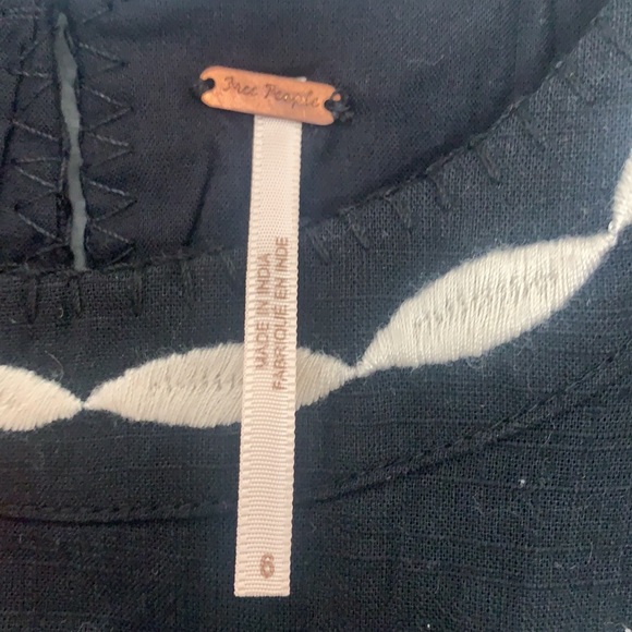 Free People| Black Embroidered Minidress - Picture 6 of 11